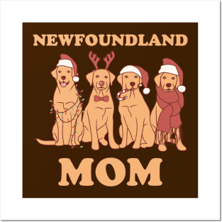 Newfoundland Mom Christmas Dog Posters and Art